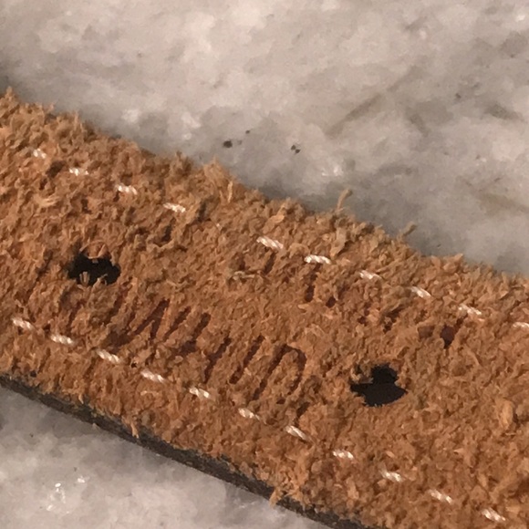 Vintage Western Belt Womens 34 Blue Woven Gold SilverTone Buckle Leather Cowgirl - Picture 9 of 13